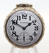 Vintage 1946 Hamilton Grade 992B Model 5 10K G/F 51mm 21J O/F Pocketwatch