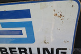 SCARCE c1950's AMERICAN SEIBERLING TIRES LARGE 91CMS ADVERTISING SIGN.