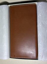 Auth. Rolex Brown Leather Long Wallet With Box NOS