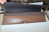 Auth. Rolex Watch Roll Case 4 Watches Brown Leather With Box
