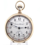 Antique 1913 Hampden Special Railway G/F 53mm 23J 18s Display Back Pocket Watch