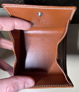 Auth. Rolex VIP Coin Case Brown Leather Wallet With Box NOS