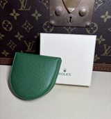 Auth. Rolex VIP Coin Purse Green Leather Wallet With Box NOS
