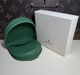 Auth. Rolex VIP Coin Purse Green Leather Wallet With Box NOS