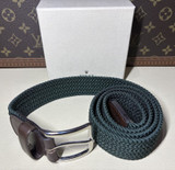 Auth. Rolex Golf Club Collection Green Woven Belt S/M With Box NOS
