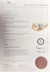 Antique Ruby & 0.83ct Diamond 14k Gold hinged Bangle Val $12200