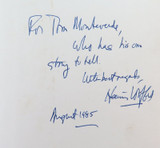 1980 1st Ed Signed to Tom Monteverde "Of Kennedy's & Kings" by Harris Wofford.