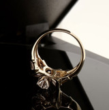 Vintage .68ct Oval & 0.91ct Tapered Baguette Diamond 14K Gold Ring Val $8440