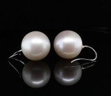 A Pair of Autore 17mm-17.5mm South Sea Pearl 18K Drop Earrings 16.3g Val $11400