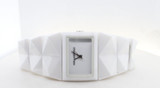 Karl Lagerfeld White Pyramid Pattern Quartz Wrist Watch KL-2606
