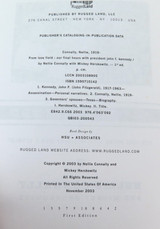 "Our Final Hours with President JFK" from Love Field. Connally & Herskowitz.