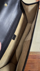 Vintage 80s Dunhill Clutch Bag Black Oxford Leather Lockable Business Bag