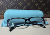 Vintage Tiffany & Co. TF 2058 8001 Rectangle Black Havana Bow Women’s Glasses