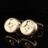 Vintage Alfred Dunhill Gilt 925 Sterling Silver Luggage Lock Style Cufflinks