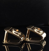 Vintage Alfred Dunhill Gilt 925 Sterling Silver Larger Luggage Lock Style Cufflinks