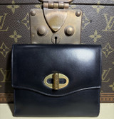 Auth. Vintage Dunhill Black Leather Wallet