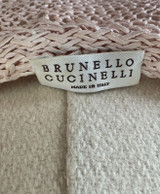 Auth. Brunello Cucinelli Large Pink Open Knit Vest