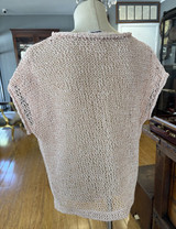 Auth. Brunello Cucinelli Large Pink Open Knit Vest