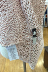 Auth. Brunello Cucinelli Large Pink Open Knit Vest