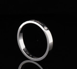 Auth. C De Cartier 2 Diamond Set 18ct White Gold Wedding Ring size 58 $5100