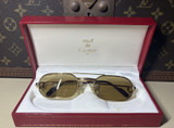 Vintage Cartier Vendome Gold Trim Sunglasses & Case