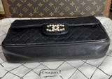Auth 2010 CHANEL Matelasse Westminster Pearl CC Motif Chain Shoulder Bag