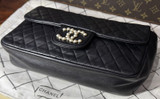 Auth 2010 CHANEL Matelasse Westminster Pearl CC Motif Chain Shoulder Bag
