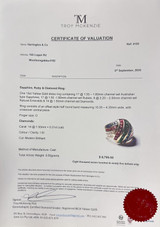 Sapphire Ruby Emerald & Diamond 18k Gold Ladies Dress Ring Size O Val $8795