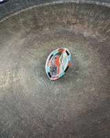 Nancy & Ruddell Laconsello Zuni Red Coral Cardinal Turquoise Silver Ring Size O 16g