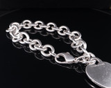 Tiffany & Co Heart Tag .925 Sterling Silver 19.5cm Bracelet