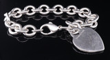 Tiffany & Co Heart Tag .925 Sterling Silver 19.5cm Bracelet
