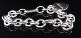 Return to Tiffany & Co Heart Tag 'PJH'.925 Sterling Silver 19cm Chain Bracelet