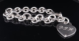 Return to Tiffany & Co Heart Tag 'PJH'.925 Sterling Silver 19cm Chain Bracelet
