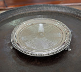 1850s Vintage Tiffany Young & Ellis 550 Broadway Sterling Silver Footed Salver