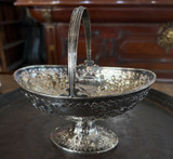 Antique American Crosby Morse & Foss Boston Sterling Silver Repousse Basket