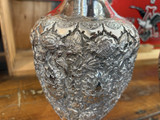 Antique 20th C. Pair of Persian Solid Silver Repousse Vases 1796g