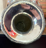 Antique 20th C. Pair of Persian Solid Silver Repousse Vases 1796g