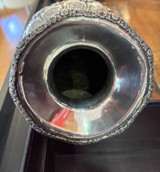 Antique 20th C. Pair of Persian Solid Silver Repousse Vases 1796g