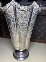 Vintage Mid Century Persian Silver Vase 19cm High