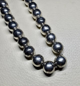 Large Taxco Beaded .925 Sterling Silver 48cm Ball Necklace