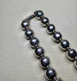 Large Taxco Beaded .925 Sterling Silver 48cm Ball Necklace