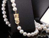 Vintage 6.5-7.0mm Mikimoto Akoya 83 Cultured Pearl 46cm Necklace 18K Gold Clasp