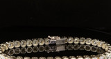 15.5ct Fancy Yellow Diamond Set 18K Gold Tennis Bracelet 19cm Long Val $58290