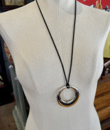 Vintage HERMES Paris Sterling Silver Pendant on 36cm Cord 76g