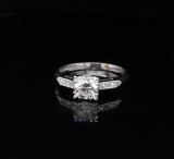 Vintage Handmade 0.64cttw Vs Diamond Set Platinum Ring Sz L1/2 Val $6910