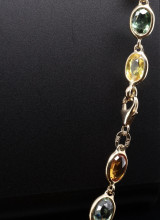 Vintage 18k Gold 63 x Rim Set Multi Colour Sapphires 71cm Necklace Val $19280