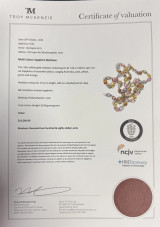 Vintage 18k Gold 63 x Rim Set Multi Colour Sapphires 71cm Necklace Val $19280