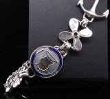 Vintage Naval Decorated Charm .925 Sterling Silver 19cm Bracelet