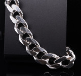 Vintage Italian Sterling Silver 20cm Curb Chain Bracelet