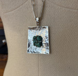 Vintage Navajo Hand Hammered Sterling Silver & Turquoise Claw Set 80cm Necklace